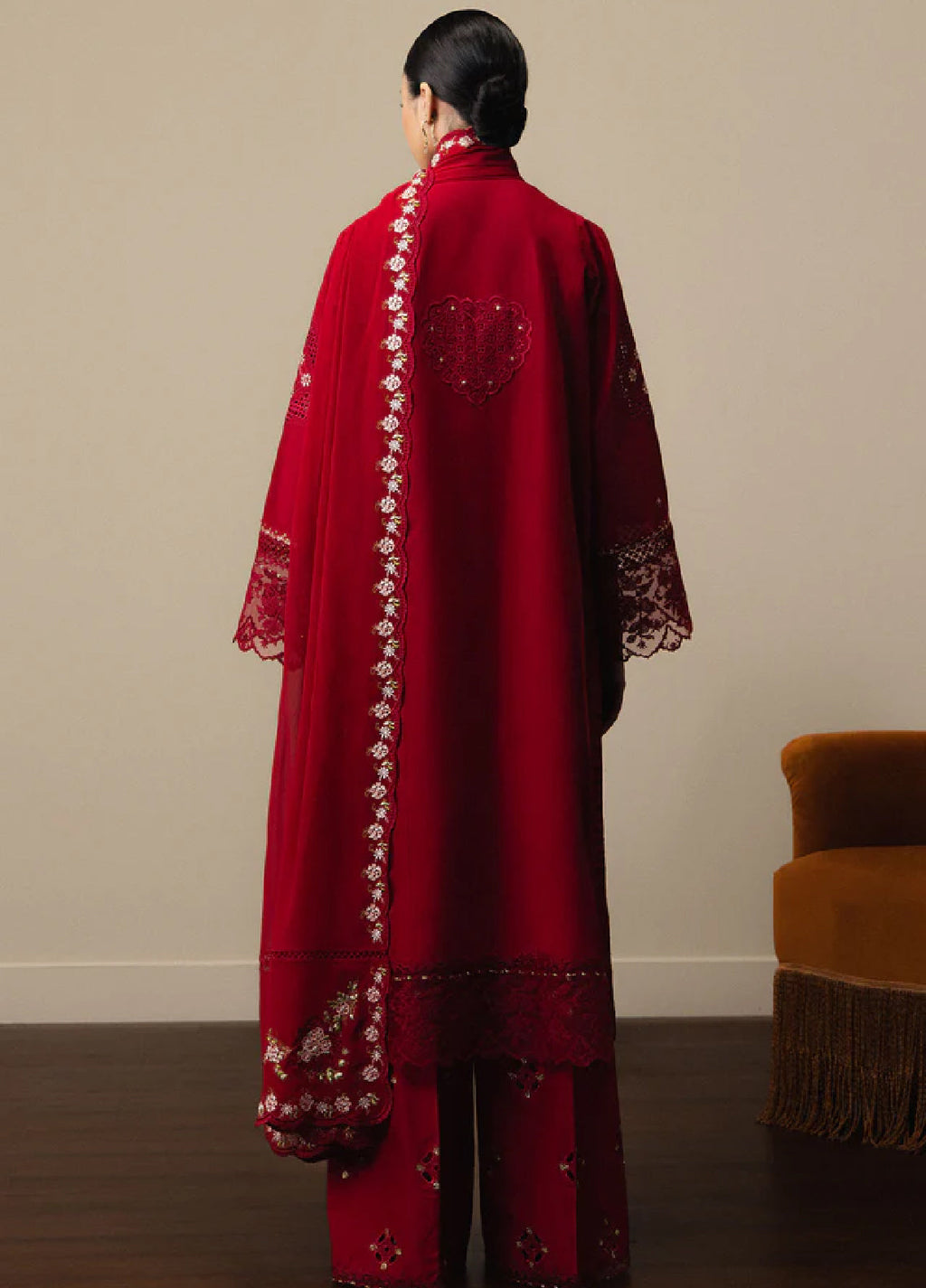 3 Piece Lawn with Semi Pure Chiffon Dupatta | Ready To Wear
