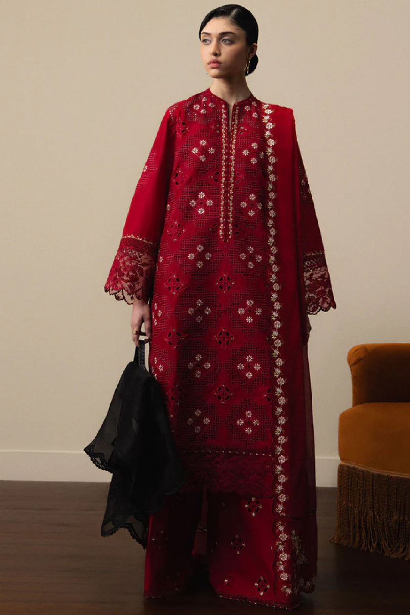 3 Piece Lawn with Semi Pure Chiffon Dupatta | Ready To Wear