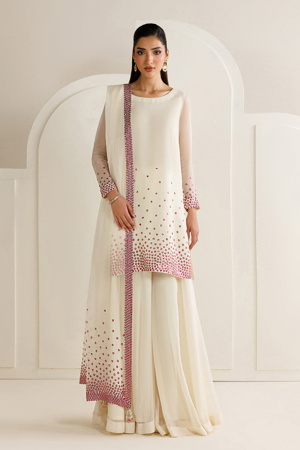 03-Piece Luxury Embroidered Chiffon Suit - Ready To Wear