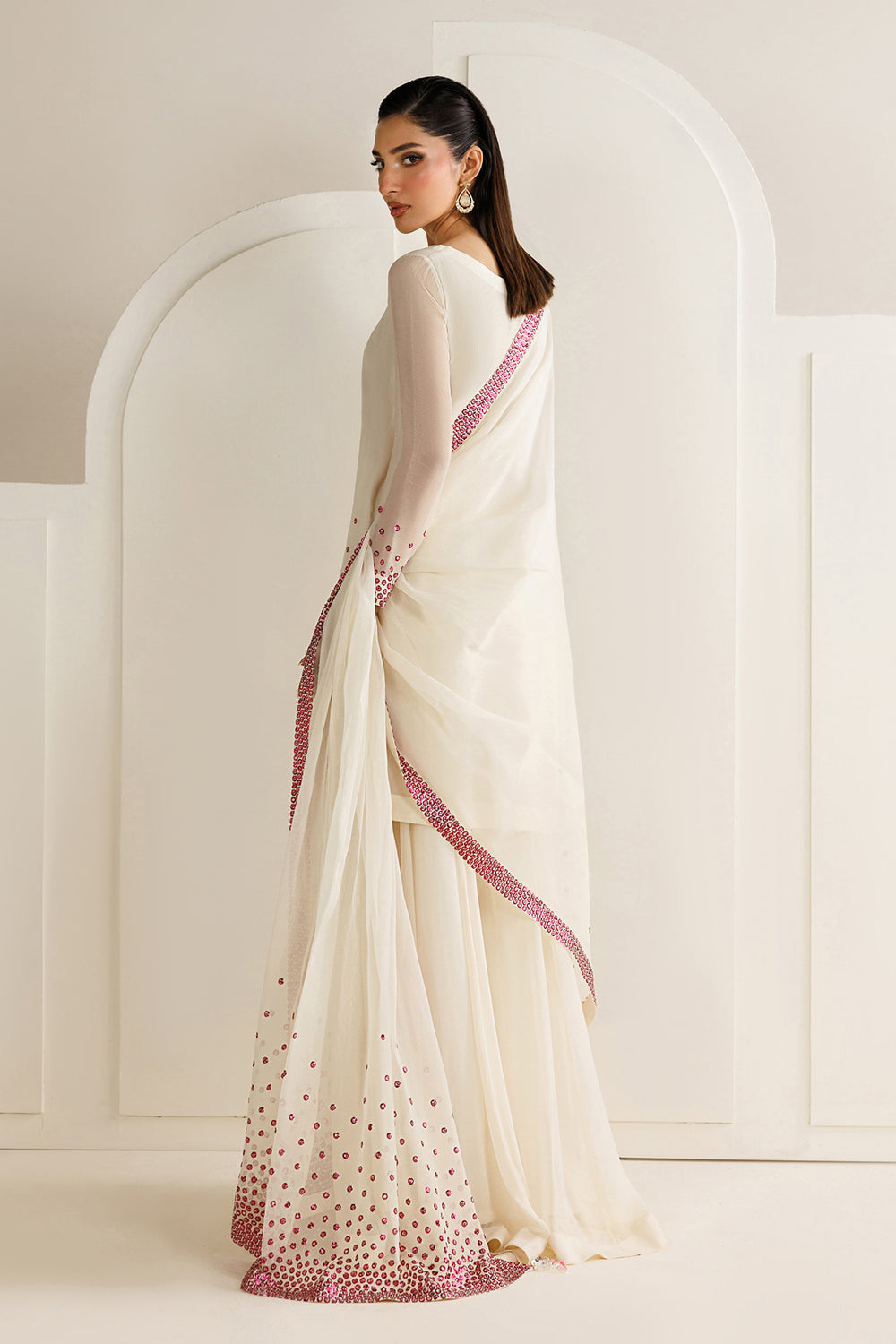 03-Piece Luxury Embroidered Chiffon Suit - Ready To Wear