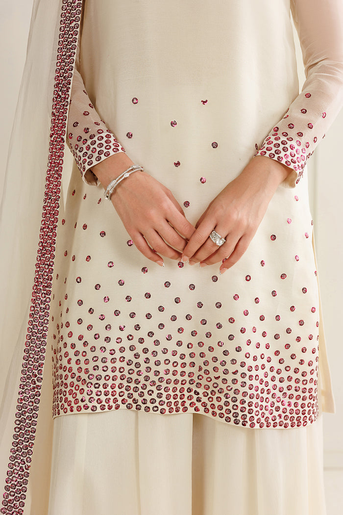 03-Piece Luxury Embroidered Chiffon Suit - Ready To Wear