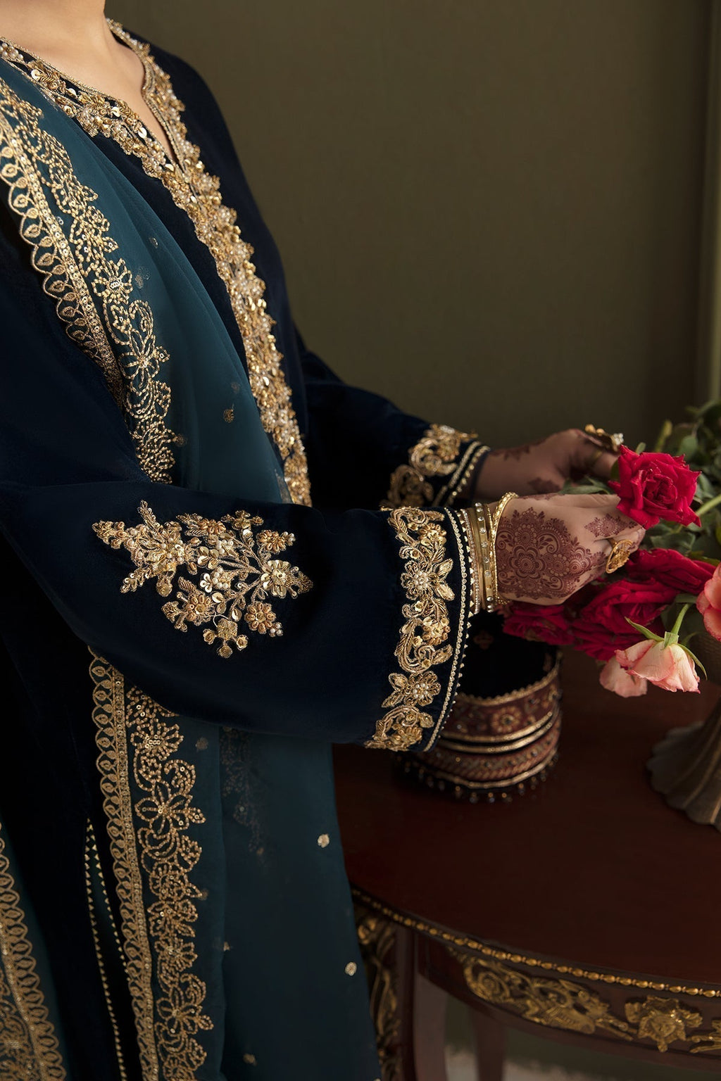 Baroque Velvet  dress