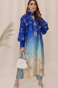 03-Piece Floral Printed Silk Suit | Ready To Wear
