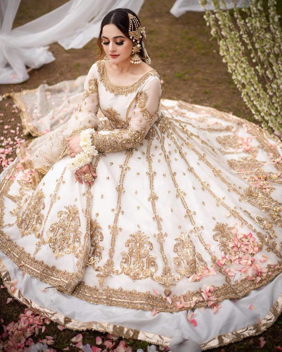Off White Bridal Collection Net 3 Piece | Read To Wear