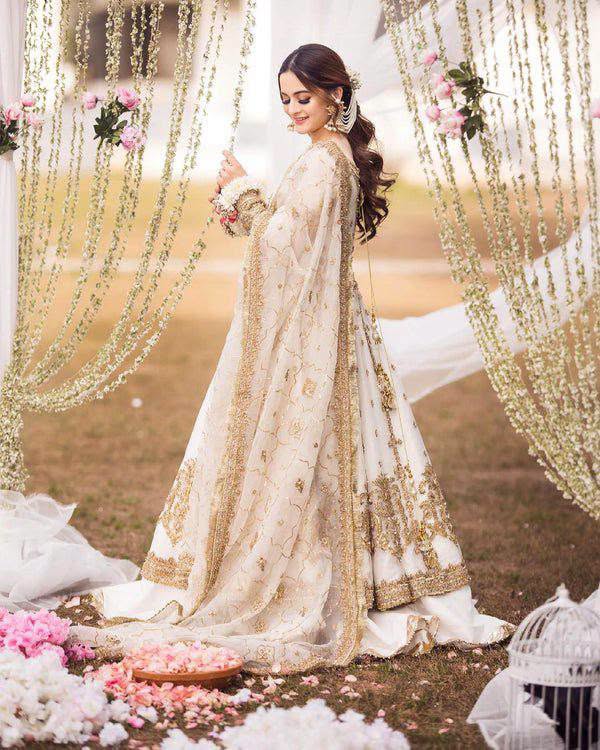 Off White Bridal Collection Net 3 Piece | Read To Wear