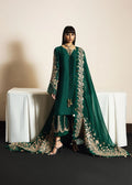 Bottle Green RAW SILK 03-piece suit | Ready To Wear