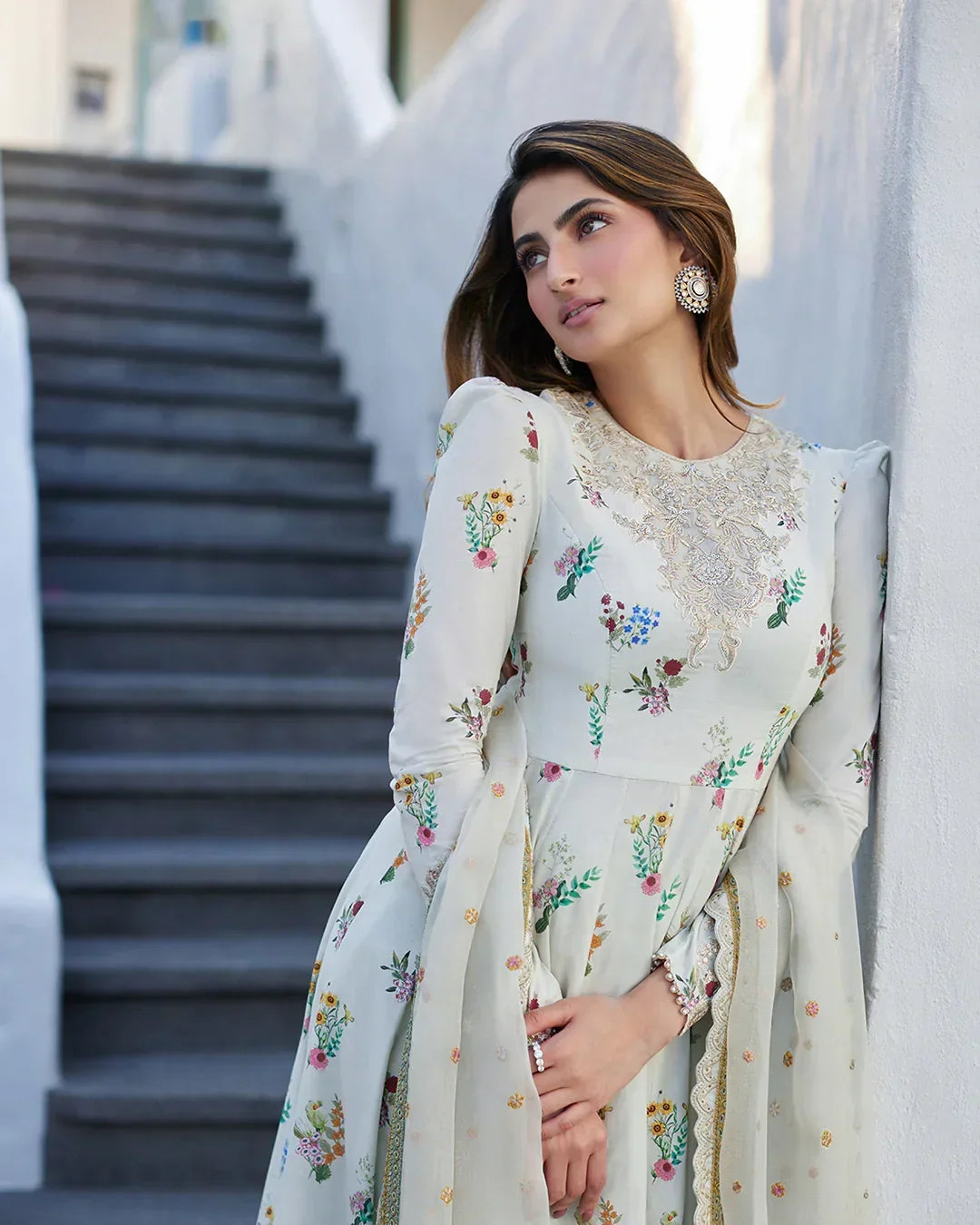 03-Piece Lawn Frock With Embroidery | Ready To Wear