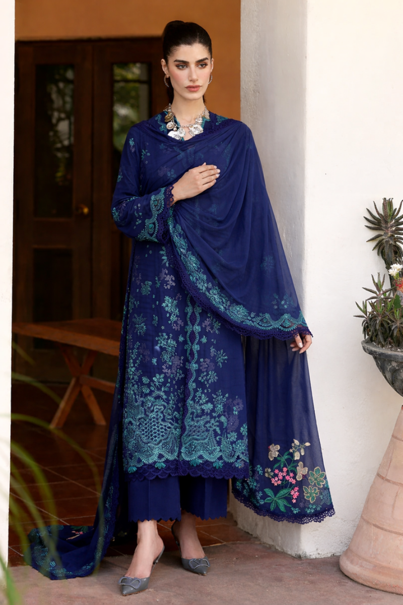 Embroidered Egyptian Lawn 3 piece Suit | Ready To Wear