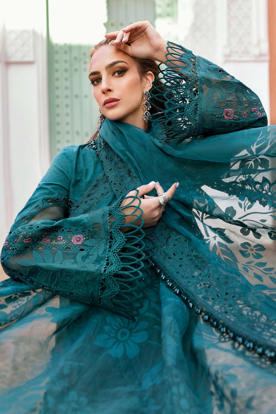 03-Piece Luxury Chikankari Lawn Suit with - Ready To Wear