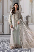 Metallic Shimmer: Embroidered Chiffon Suit