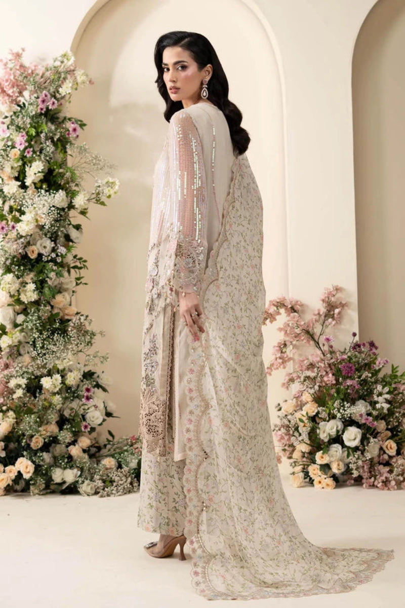 Ivory Luxe Heavy Embroidered Chiffon 3-Piece Ready-to-Wear Suit