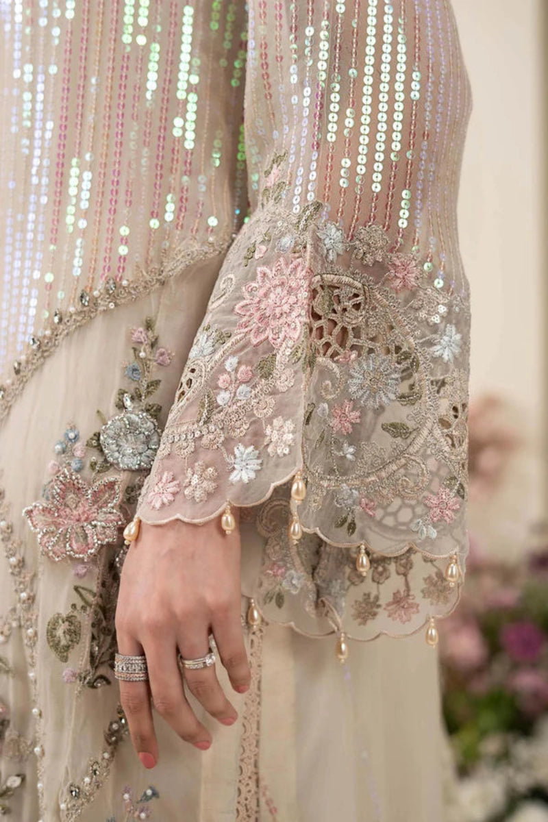 Ivory Luxe Heavy Embroidered Chiffon 3-Piece Ready-to-Wear Suit