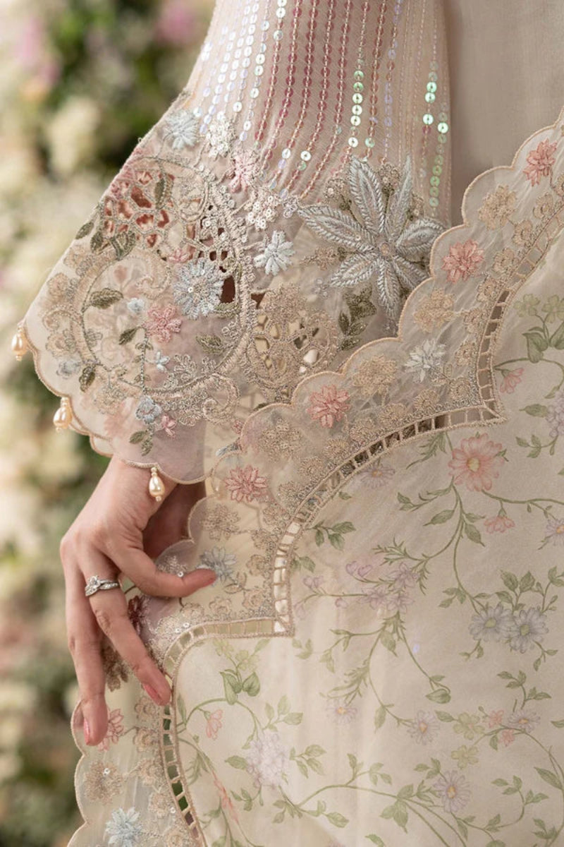 Ivory Luxe Heavy Embroidered Chiffon 3-Piece Ready-to-Wear Suit
