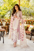03-Piece Chickankari Cotton Suit with Digital Silk Dupatta