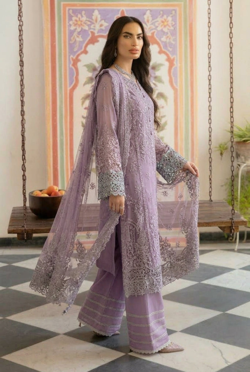 Luxury Embroidered Chiffon 3-Piece Suit | Ready To Wear