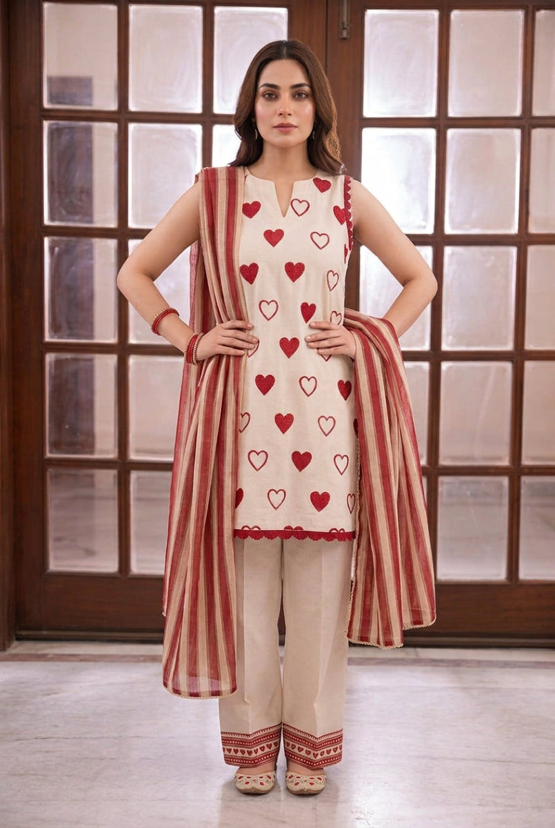 Gulnaar Luxe Embroidered Silk suit | Ready To Wear
