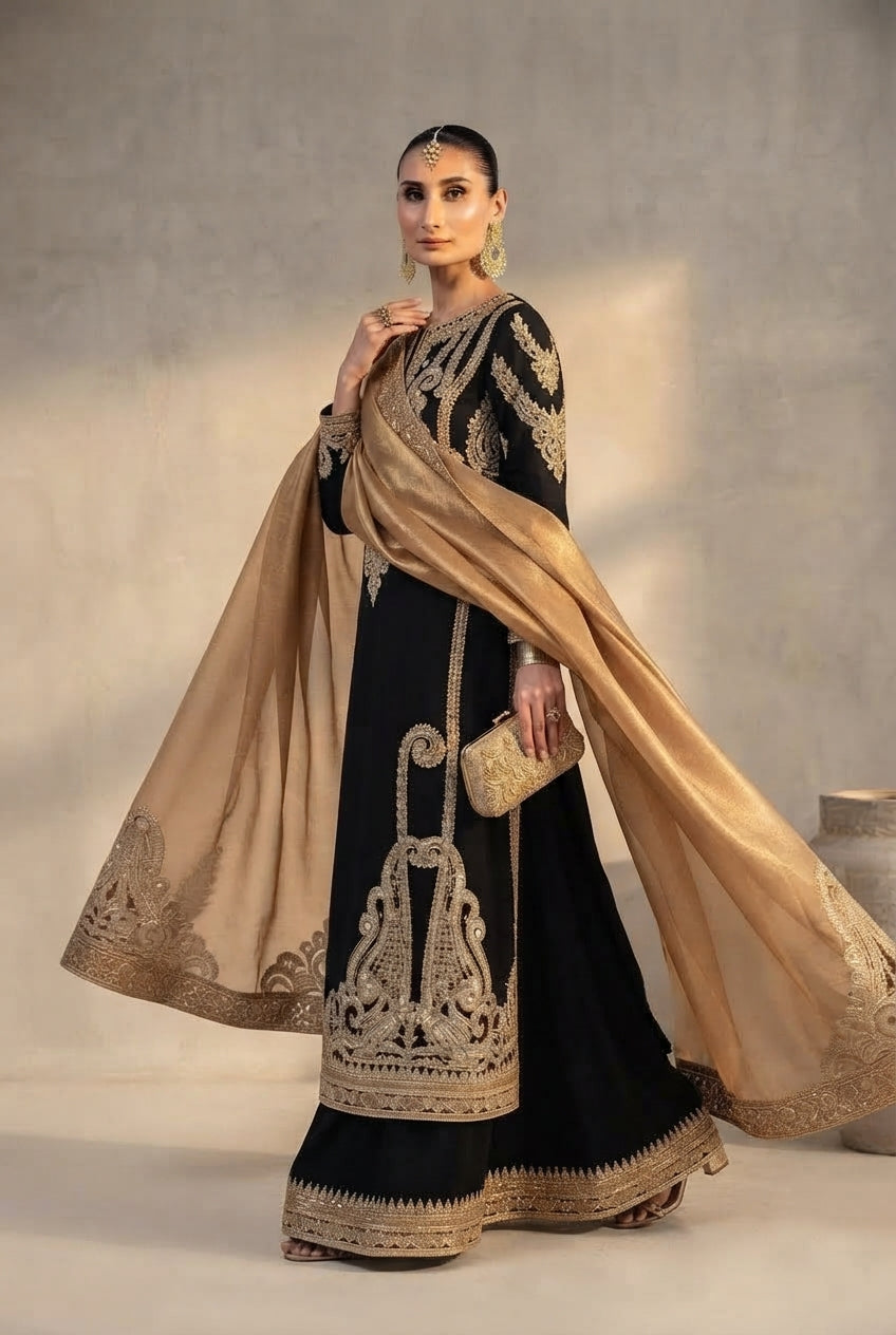 Luxury Embroidered Formal Suit | Ready to Wear