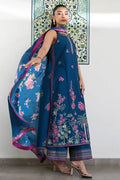 Teal Blue Premium Air Jet Dhanak Embroidered 3-Piece suit – Ready to Wear