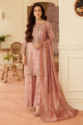 03-Piece Embroidered Lawn Suit With Chiffon Dupatta | Ready To Wear