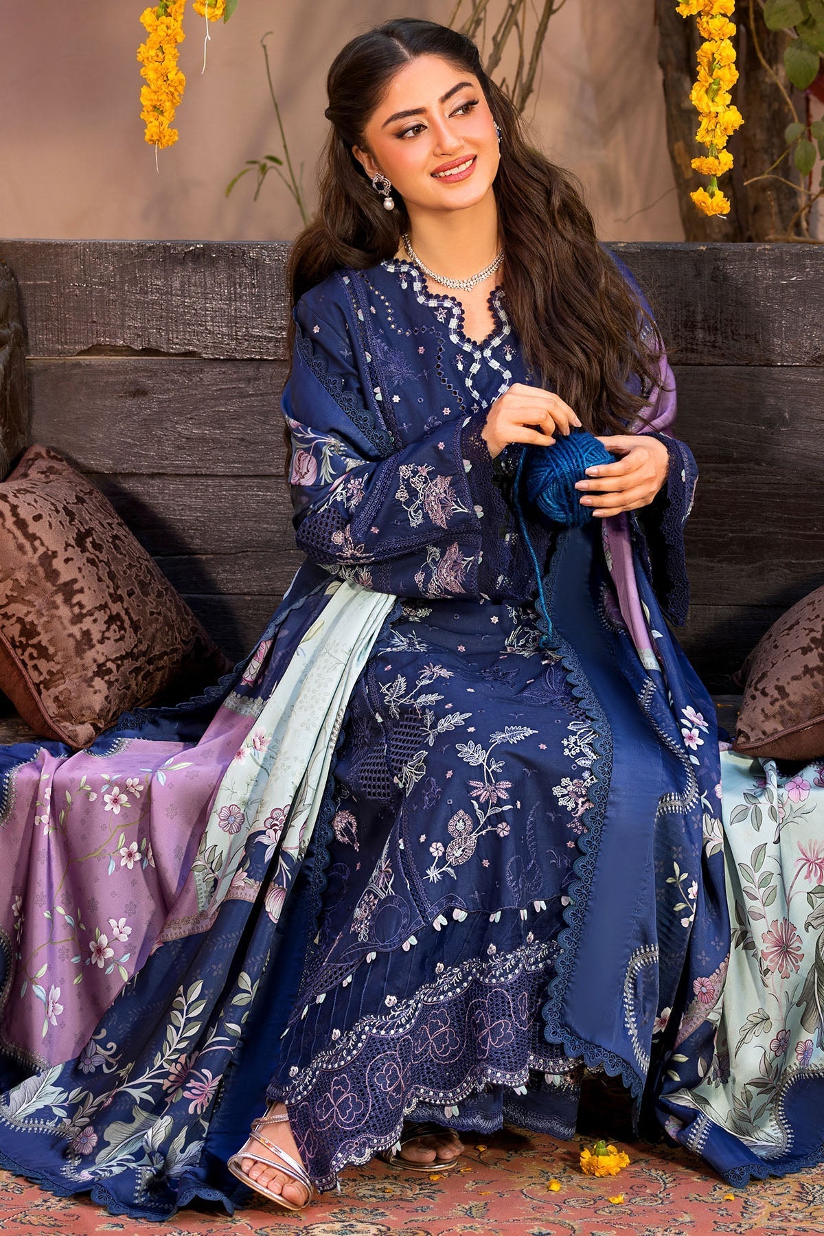 03-Piece Embroidered Lawn Dress - Ready To Wear