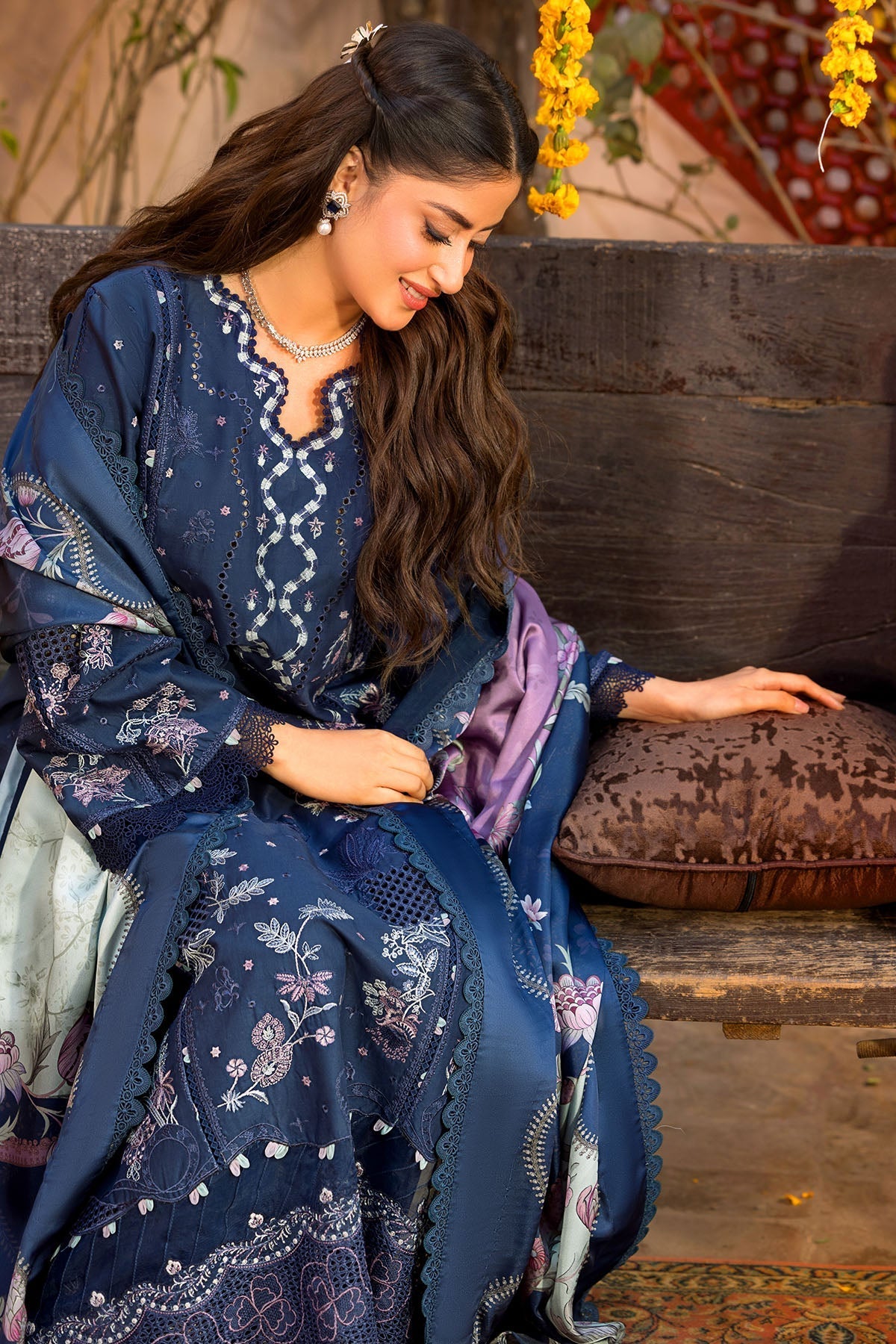 03-Piece Embroidered Lawn Dress - Ready To Wear