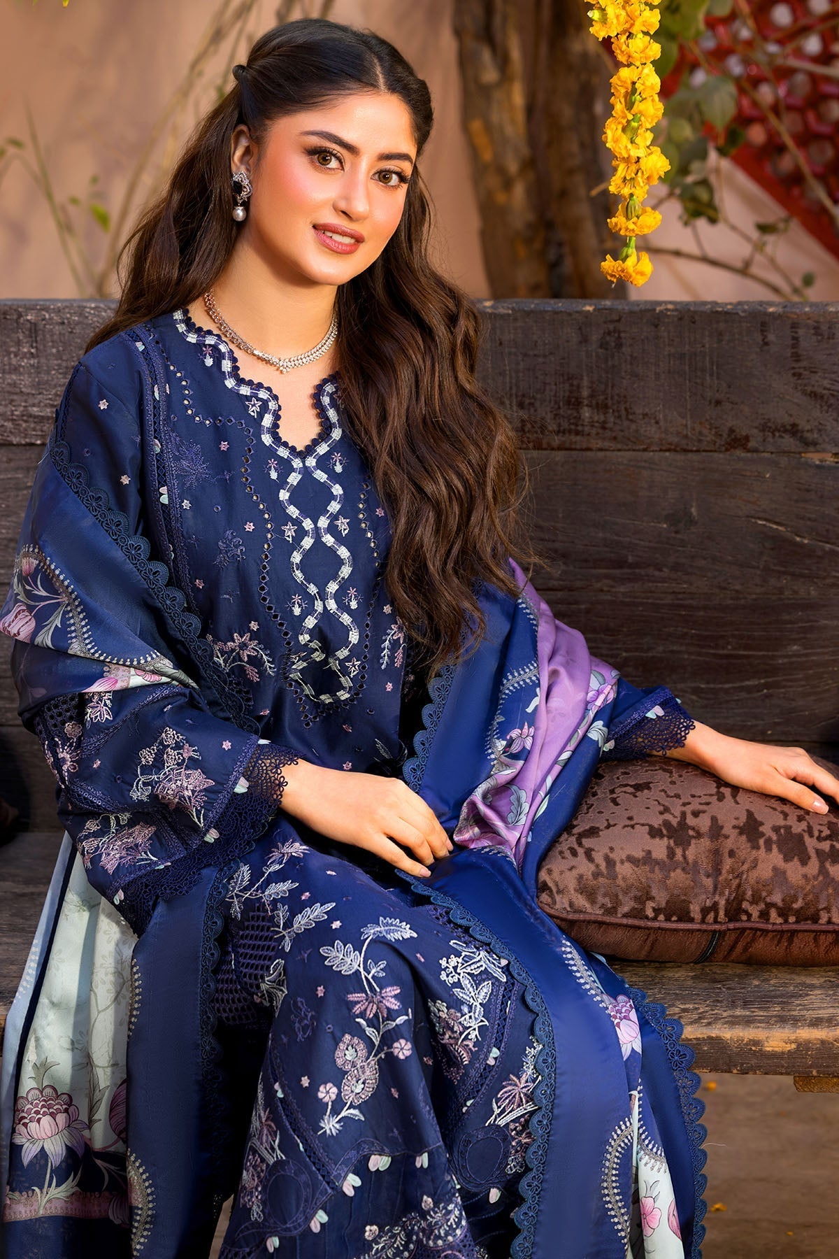 03-Piece Embroidered Lawn Dress - Ready To Wear
