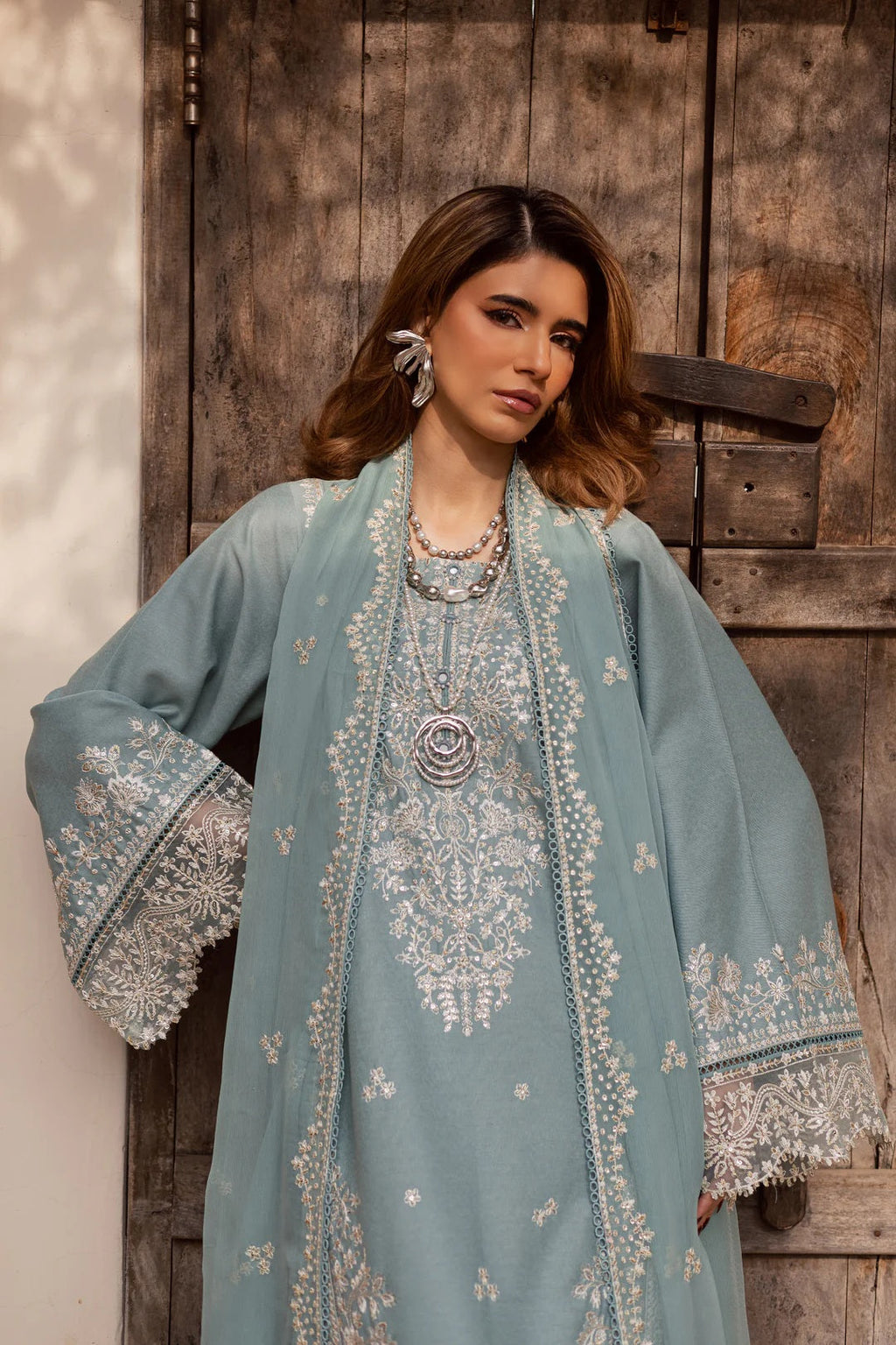 03-Piece Egyptian Lawn Embroidered Suit - Ready To Wear