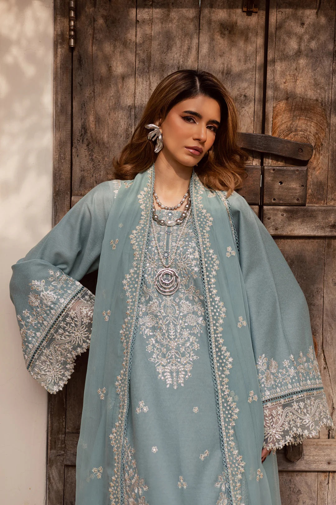 03-Piece Egyptian Lawn Embroidered Suit - Ready To Wear