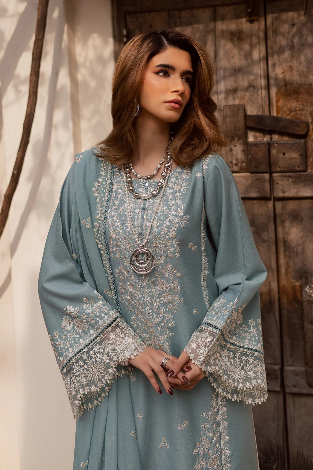 03-Piece Egyptian Lawn Embroidered Suit - Ready To Wear