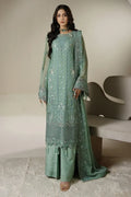 Soft Sage Green: Embroidered Chiffon Suit | Ready To Wear