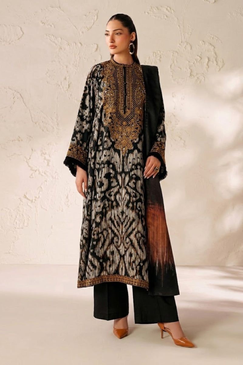 3 Piece Stitched Lawn Suit - Ready To Wear