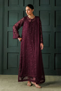 Graceful Maroon Chiffon 3-Piece Ready-to-Wear