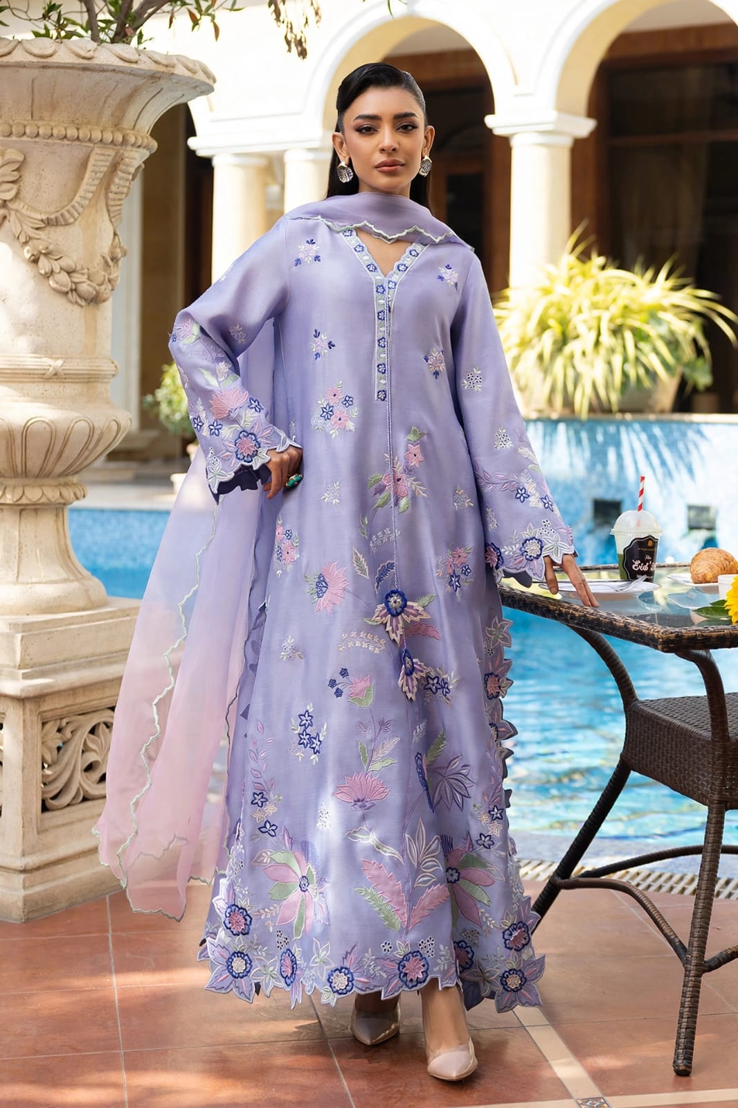 Pure Silk Kaftan Style 3-Piece suit | Ready To Wear