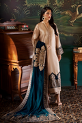 Zainab Chottani – Luxury stitched  Suit  with Embroidered Velvet Shawl
