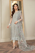 Zarif Luxury Net Collection Heavy Embroidered Spangle Work Suit in Lilac |Ready to Wear